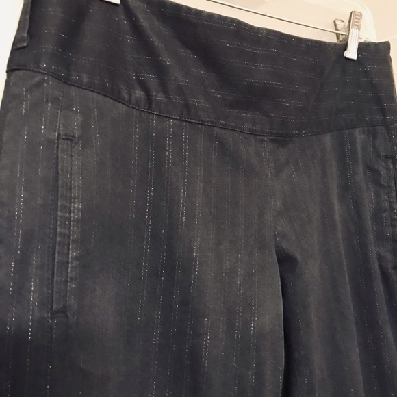 BILL TORNADE Paris Black w/ Silver Metallic Pinstriped High Waisted Side Zipper - Picture 11 of 16